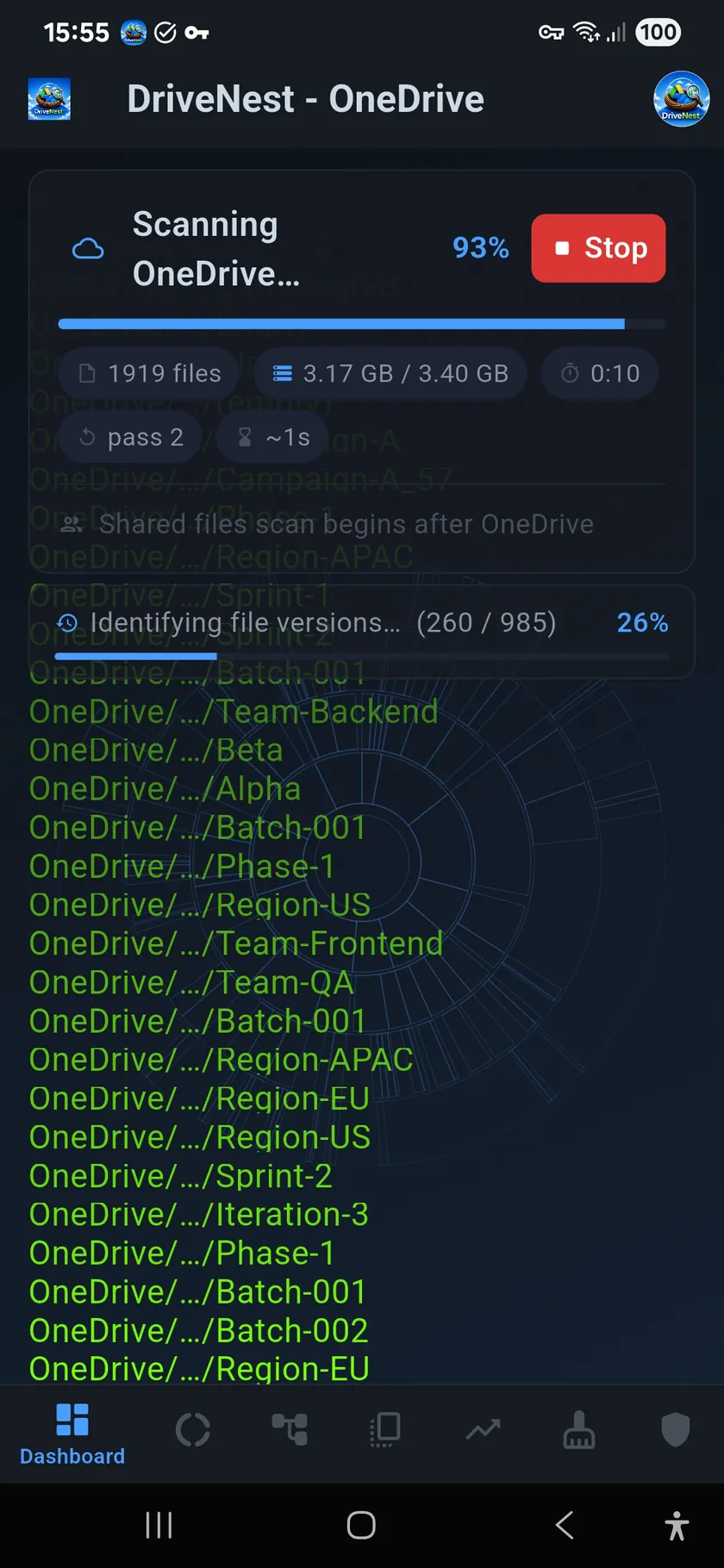 Scanning OneDrive