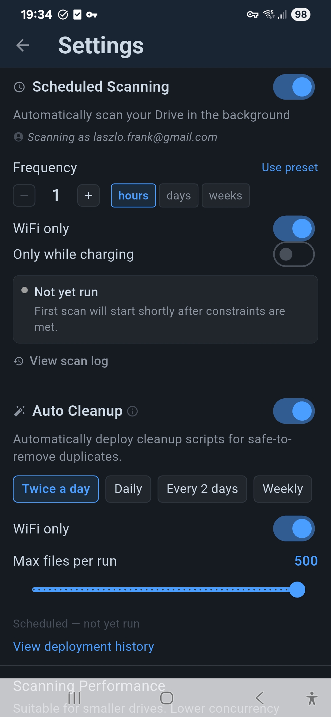 Scheduled Scans